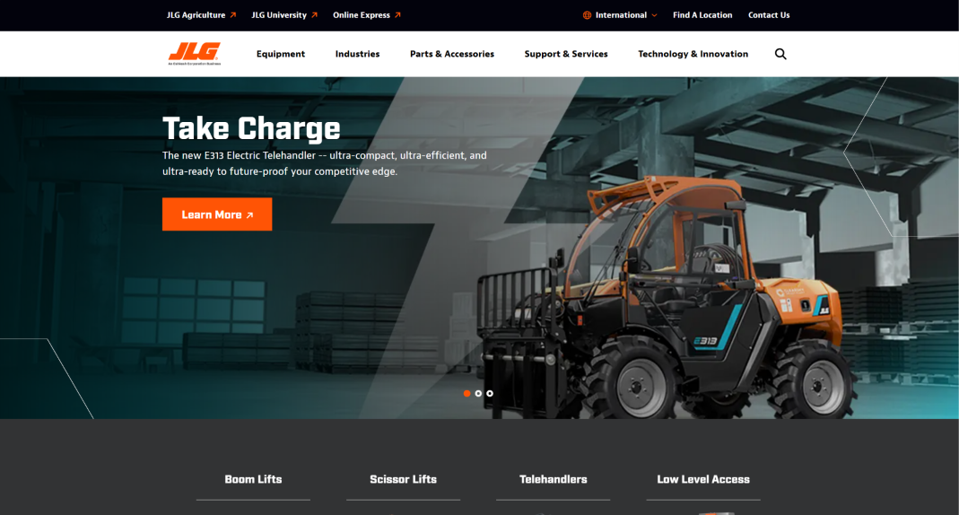 JLG Launches Redesigned Website to Improve User Experience