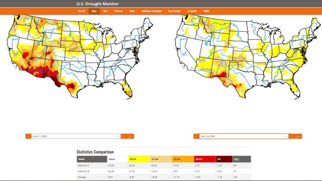 U.S. Drought Monitor Map