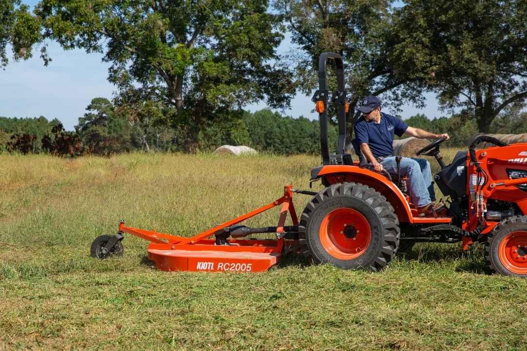 Tractor with attachment