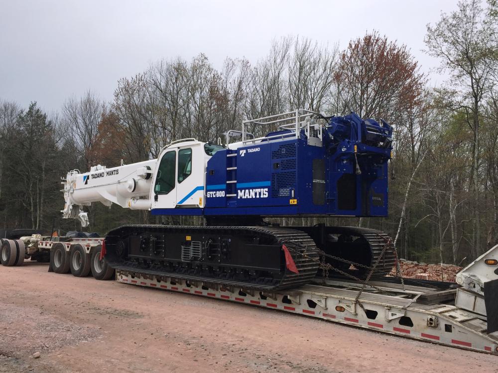 Tadano Mantis GTC-800 Rented to Set Steel