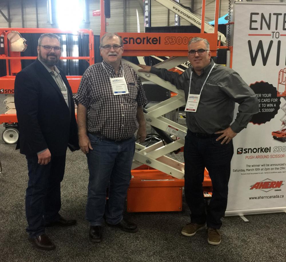 Canadian Rental Company Wins Snorkel Mini Scissor Lift at Trade Show