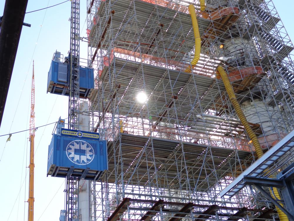 Tall Orders: Century Elevators & Excel Modular Scaffold Scale 262 Feet