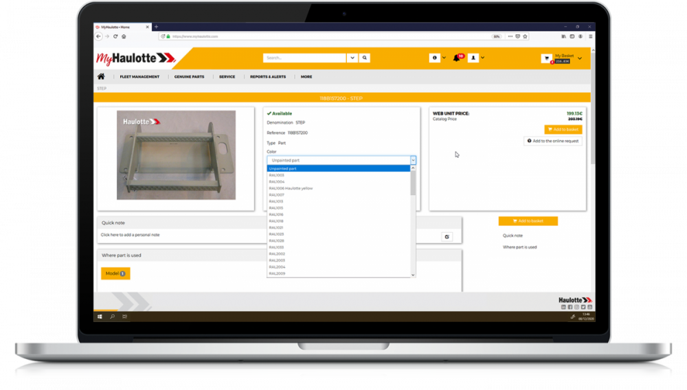 Haulotte Improves Lead Times with Availability of Painted Parts