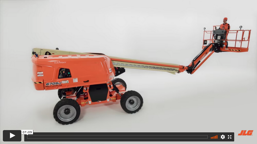 JLG Offers Walk-Around Video of New Self-Leveling 670SJ Boom Lift 