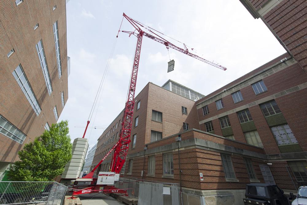 Potain Self Erector Replaces HVAC System at Ohio State University