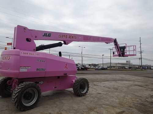 Leppo Rents Raises Breast Cancer, Autism Awareness with Boom Lifts