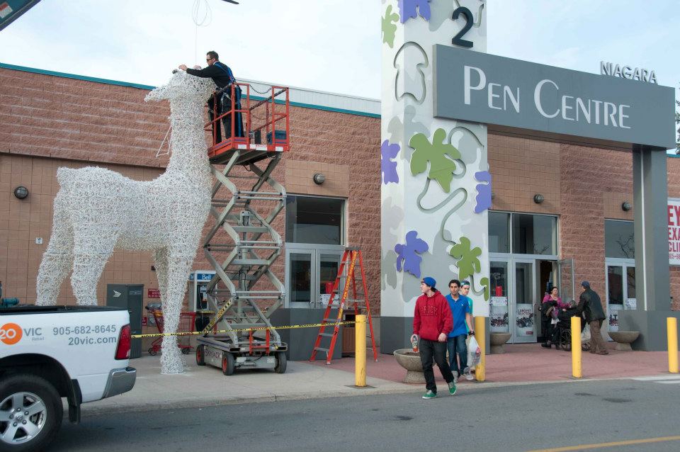 Mall Santa Arrives on Skyjack Scissor Lift
