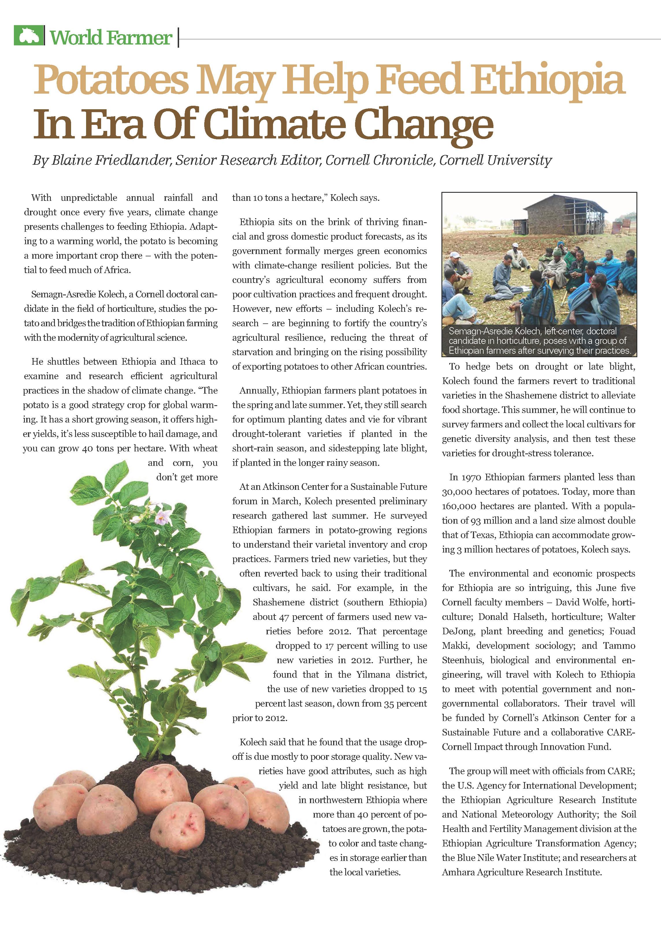 Potatoes May Help Feed Ethiopia In Era Of Climate Change | Farmers Hot Line